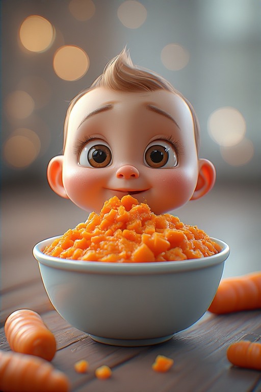 Purée carottes patates douces bébé