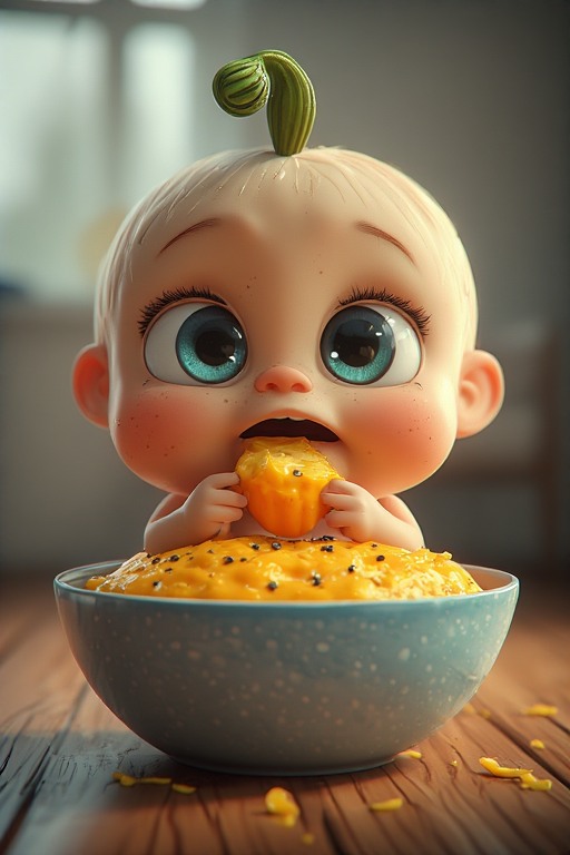 Purée courge carotte bébé